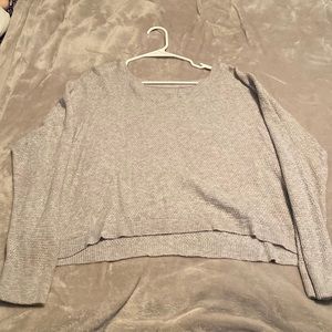 grey knit sweater